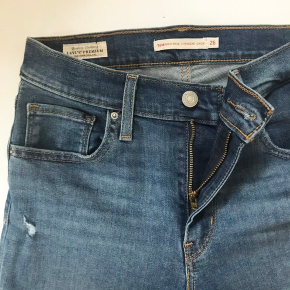 LEVI'S 724 Hi-Rise Straight Leg Jean, 26 - Picture 8 of 10